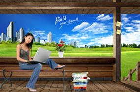 愉快休闲生活PSD素材